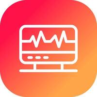 Electrocardiogram Creative Icon Design vector