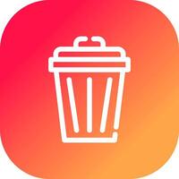 Trash Can Creative Icon Design vector