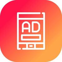 Mobile Advertising Creative Icon Design vector