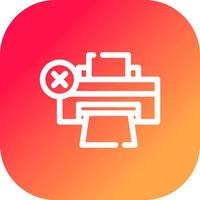 Printer Error Creative Icon Design vector