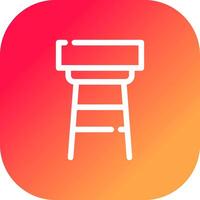 Stool Creative Icon Design vector