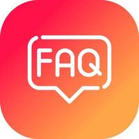 FAQ Creative Icon Design vector