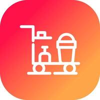 Cleaning Cart Creative Icon Design vector