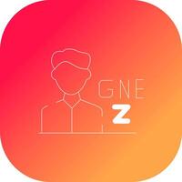 Gen Z Male Creative Icon Design vector