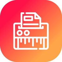 Paper Shredder Creative Icon Design vector