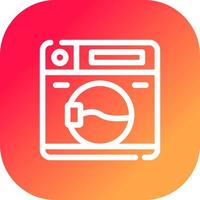 Washing Machine Creative Icon Design vector