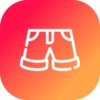 diseño de icono creativo de pantalones cortos vector