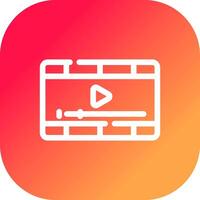 Video Player Creative Icon Design vector