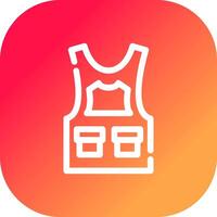 Bulletproof Vest Creative Icon Design vector