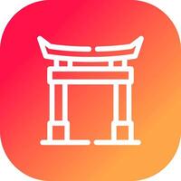 Torii Gate Creative Icon Design vector