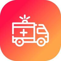 Ambulance Creative Icon Design vector