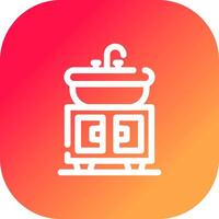 Washbasin Creative Icon Design vector