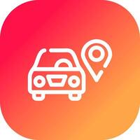 Car Location Creative Icon Design vector