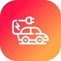 Electric Car Creative Icon Design vector