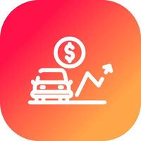 Car Loan Rates Creative Icon Design vector