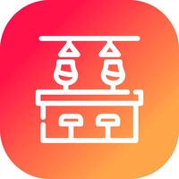 Bar Counter Creative Icon Design vector
