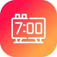 Alarm Clock Creative Icon Design vector