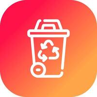 Recycling Bin Creative Icon Design vector