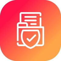 Secured Backup Creative Icon Design vector