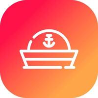 diseño de icono creativo de sombrero de marinero vector