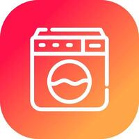 Washing Machine Creative Icon Design vector