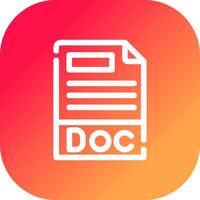 Doc File Format Creative Icon Design vector