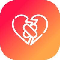Broken Heart Creative Icon Design vector