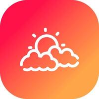 Cloudy Day Creative Icon Design vector