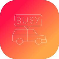 Busy Taxi Creative Icon Design vector