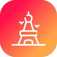 Eiffel Tower Creative Icon Design vector