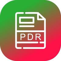 PDR Creative Icon Design vector