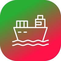 Cargo Ship Creative Icon Design vector