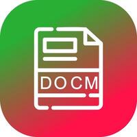 DOCM Creative Icon Design vector