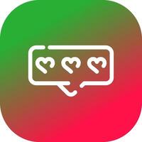 Comment Heart Creative Icon Design vector