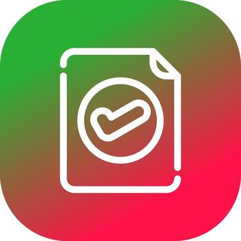 Valid Document Creative Icon Design vector