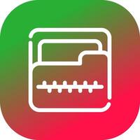 Zip Folder Creative Icon Design vector