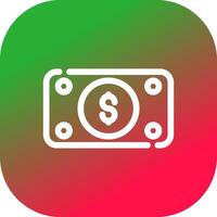 Money Bill Wave Creative Icon Design vector