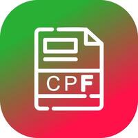 cpf creativo icono diseño vector