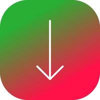Down Arrow Creative Icon Design vector
