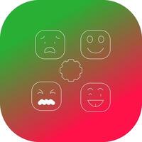 Perceiving Emotions Creative Icon Design vector