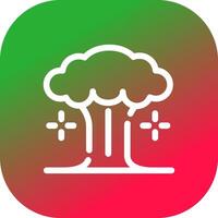 Nuclear Explosion Creative Icon Design vector
