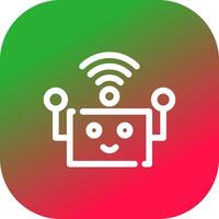 Robot Assistant Creative Icon Design vector