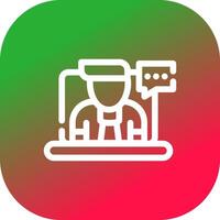 Online Interview Creative Icon Design vector