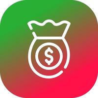 diseño de icono creativo de bolsa de dinero vector