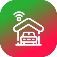 Smart Garage Creative Icon Design vector