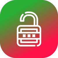 Lock Open Creative Icon Design vector