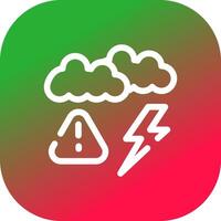 Weather Alert Creative Icon Design vector