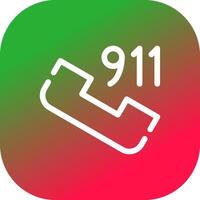 Call 911 Creative Icon Design vector