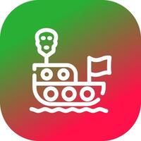 diseño de icono creativo de barco pirata vector