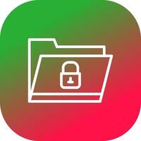 Locked Folder Creative Icon Design vector